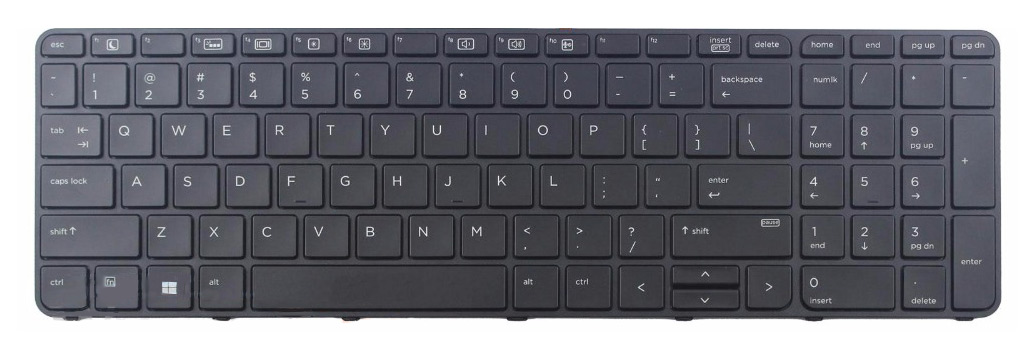 KEY-077.jpg Πληκτρολόγιο για HP ProBook 450 G4 455 G4 470, US, μαύρο