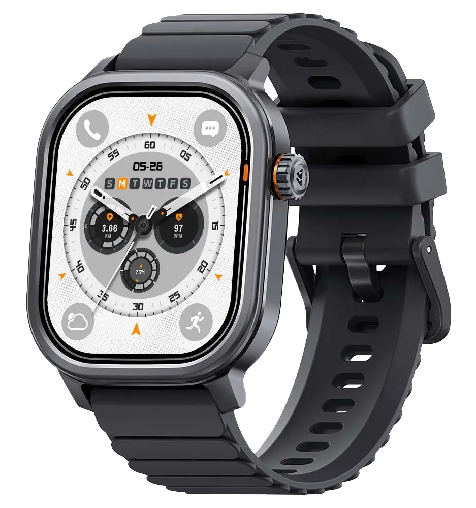 KOS-PULSE-BK.jpg KOSPET smartwatch Pulse, heart rate, 1.96" AMOLED, IP68, μαύρο