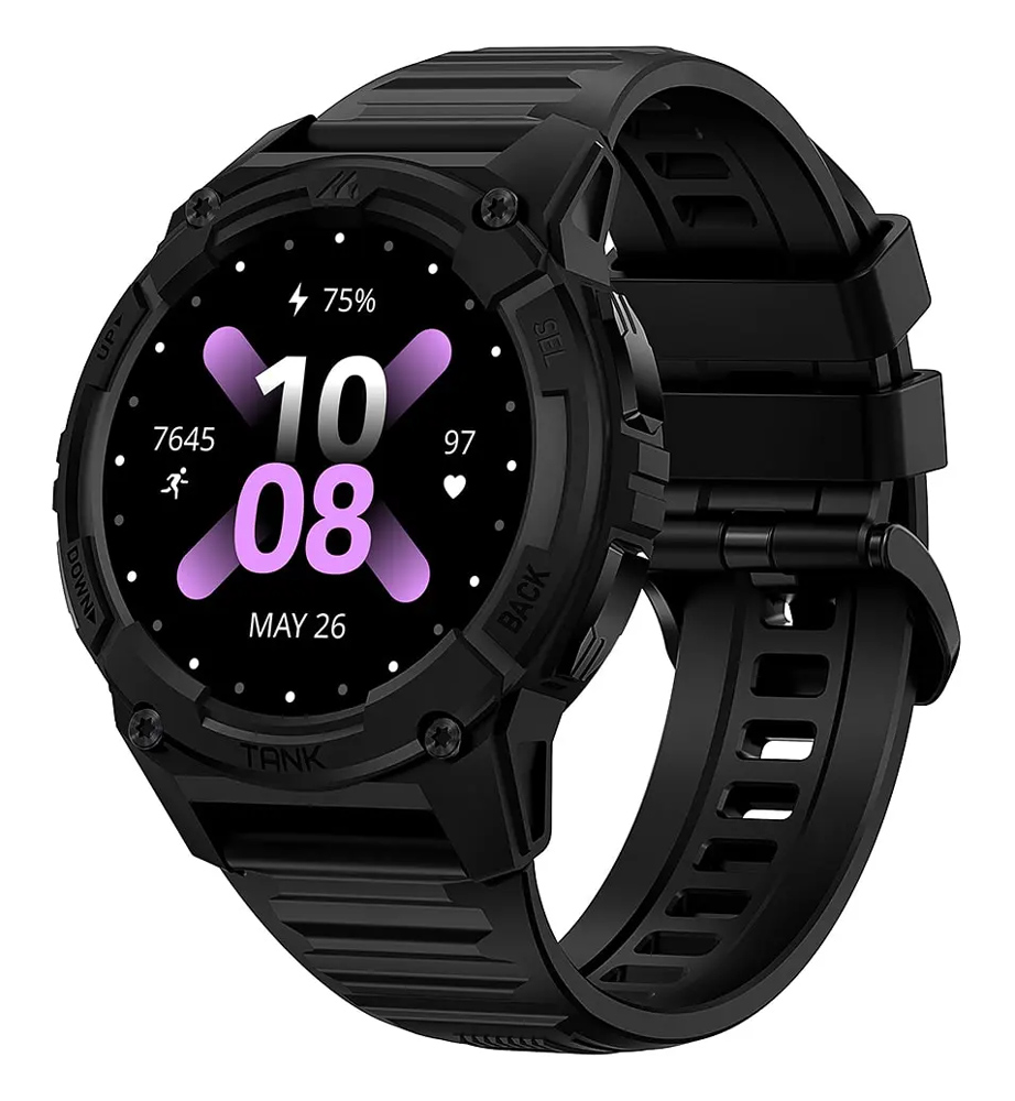 KOS-TANKS2-BK.jpg KOSPET smartwatch TANK S2, heart rate, 1.32" AMOLED, GPS, 5 ATM & IP69K, μαύρο
