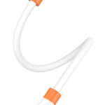 KAKUSIGA καλώδιο USB-C KSC-1024, σιλικόνης, 100W, 480Mbps, 0.25m, λευκό