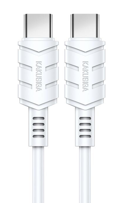 KSC-710-CC-WH.jpg KAKUSIGA καλώδιο USB-C σε USB-C KSC-710, 60W, 480Mbps, 1.2m, λευκό