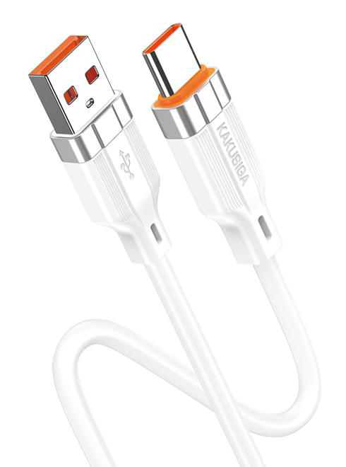 KSC-995-C-WH.jpg KAKUSIGA καλώδιο USB-C σε USB KSC-995, σιλικόνης, 5A, 480Mbps, 1m, λευκό