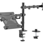 BRATECK βάση γραφείου οθόνης LDT66-C024ML, 17-32", έως 9kg, με θέση για laptop