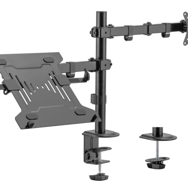 BRATECK βάση γραφείου οθόνης LDT66-C024ML, 17-32", έως 9kg, με θέση για laptop