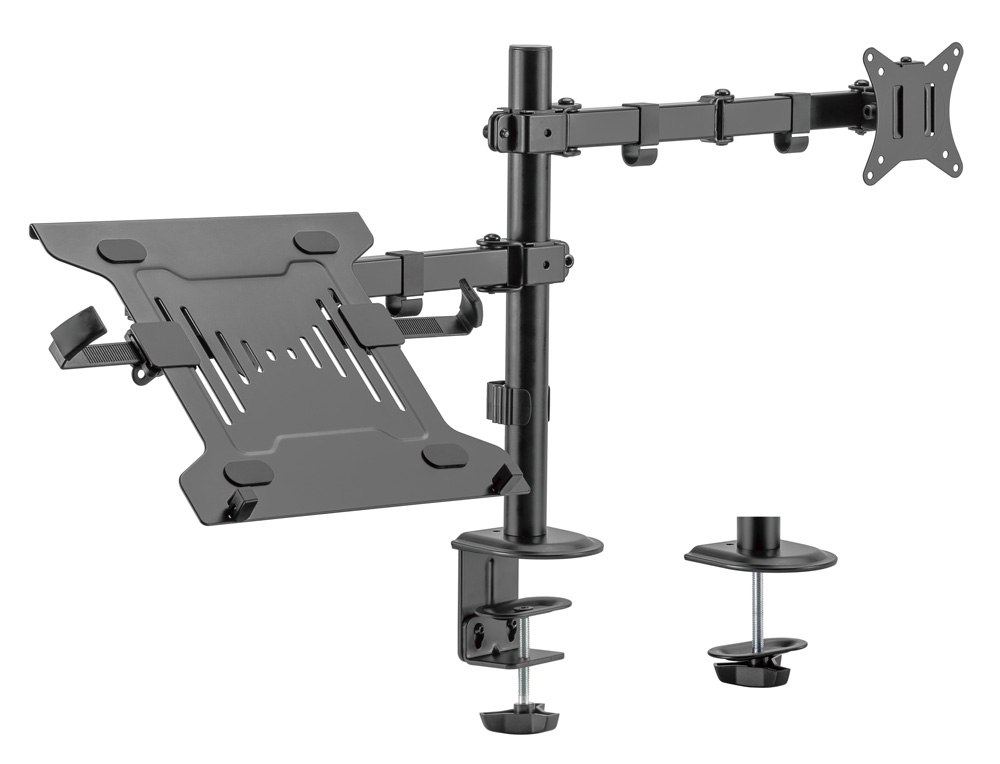 LDT66-C024ML.jpg BRATECK βάση γραφείου οθόνης LDT66-C024ML, 17-32", έως 9kg, με θέση για laptop