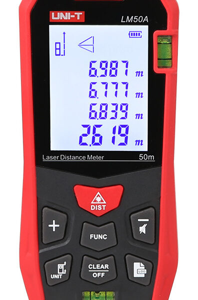 UNI-T laser μετρητής απόστασης LM50A, m/ft/in, 50m
