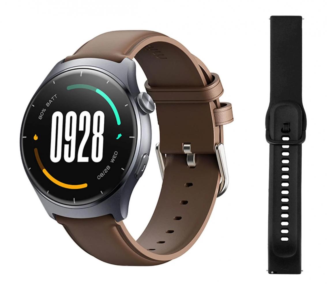 MBR-LITE3-GR.jpg MIBRO smartwatch Lite 3 με 2x λουράκια, heart rate, 1.3" AMOLED, 2 ATM, γκρι/καφέ