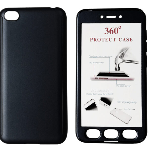 POWERTECH Θήκη Body 360° με Tempered Glass για Xiaomi Redmi Go, μαύρη