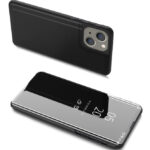 POWERTECH θήκη Clear View MOB-1666 για iPhone 13 mini, μαύρη