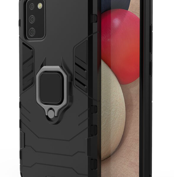 POWERTECH Θήκη Ring Armor MOB-1673 για Samsung A02s, μαύρη