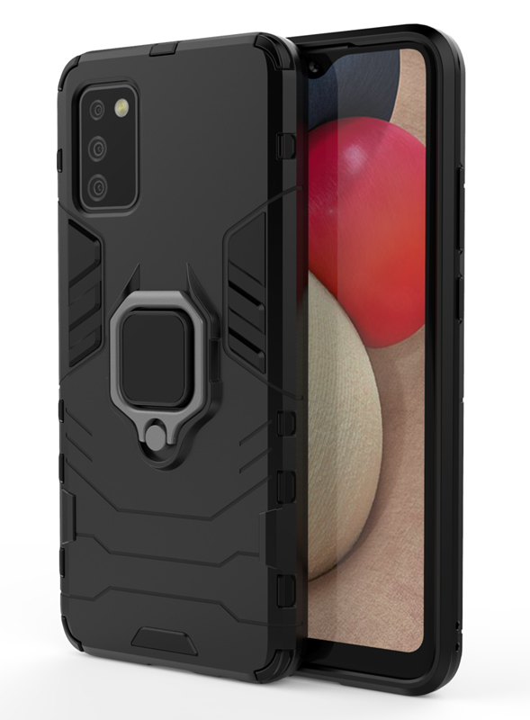 MOB-1673.jpg POWERTECH Θήκη Ring Armor MOB-1673 για Samsung A02s, μαύρη