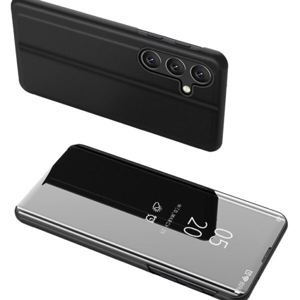 POWERTECH θήκη Clear view MOB-1863 για Samsung Galaxy A24, μαύρη