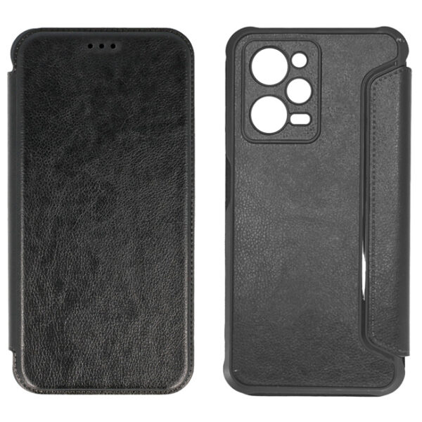 POWERTECH θήκη Razor Leather MOB-1914, Xiaomi Note 12 Pro/X5 Pro, μαύρη