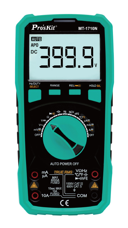 MT-1710N.jpg PROSKIT ψηφιακό πολύμετρο MT-1710N, μέτρηση AC/DC, True RMS, NCV