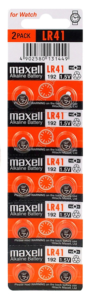 MX-LR41.jpg MAXELL αλκαλικές μπαταρίες LR41, 1.5V, 10τμχ