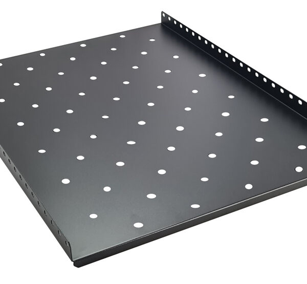 POWERTECH σταθερό ράφι για rack 19" NETW-0019, βάθος 650mm, μαύρο, 2τμχ