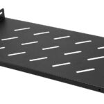 POWERTECH σταθερό ράφι για rack 19" NETW-0042, βάθος 250mm, μαύρο