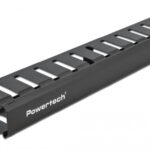 POWERTECH cable management NETW-0047 για rack 19"/1U, μεταλλικό, μαύρο