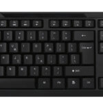 POWERTECH πληκτρολόγιο PT-1069, ενσύρματο, multimedia, EN/GR, μαύρο