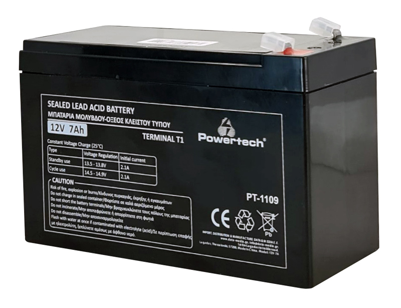 PT-1109.jpg POWERTECH μπαταρία μολύβδου PT-1109, 12V 7Ah, T1