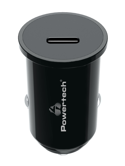 PT-1146.jpg POWERTECH φορτιστής αυτοκινήτου PT-1146, USB-C, 20W PD, μαύρος