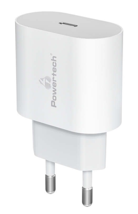 PT-1150.jpg POWERTECH φορτιστής τοίχου PT-1150, USB-C, 12W, λευκός