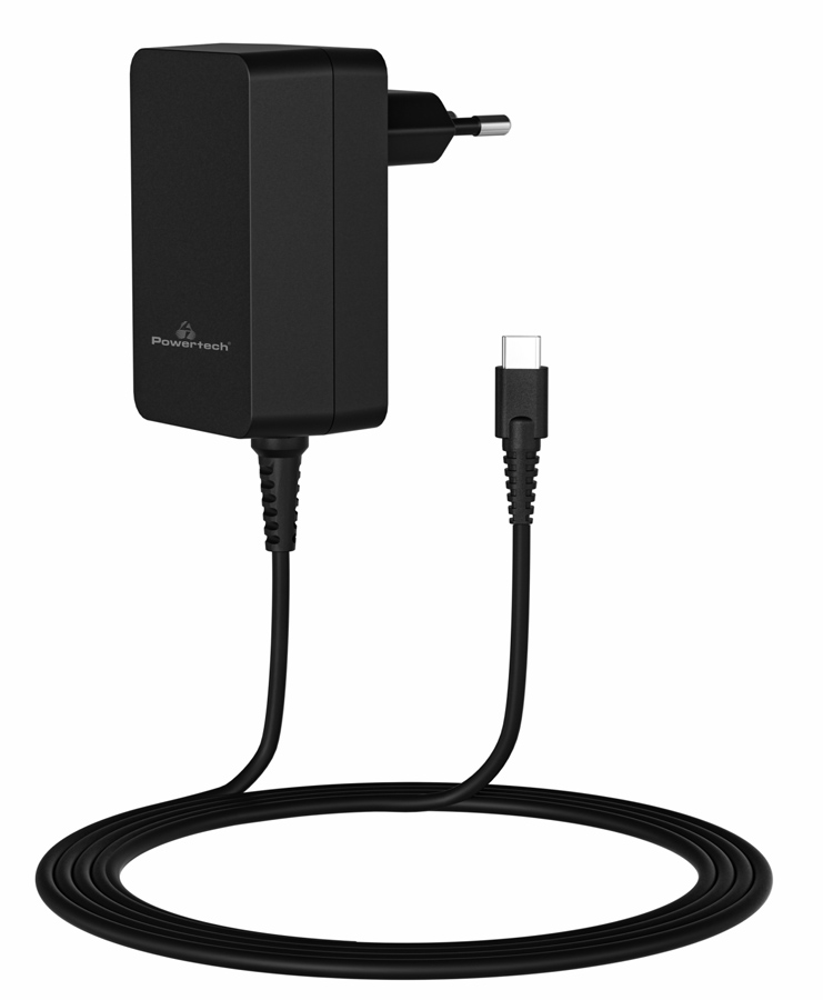 PT-1155.jpg POWERTECH φορτιστής laptop PT-1155, USB-C PD, universal, 45W, μαύρος