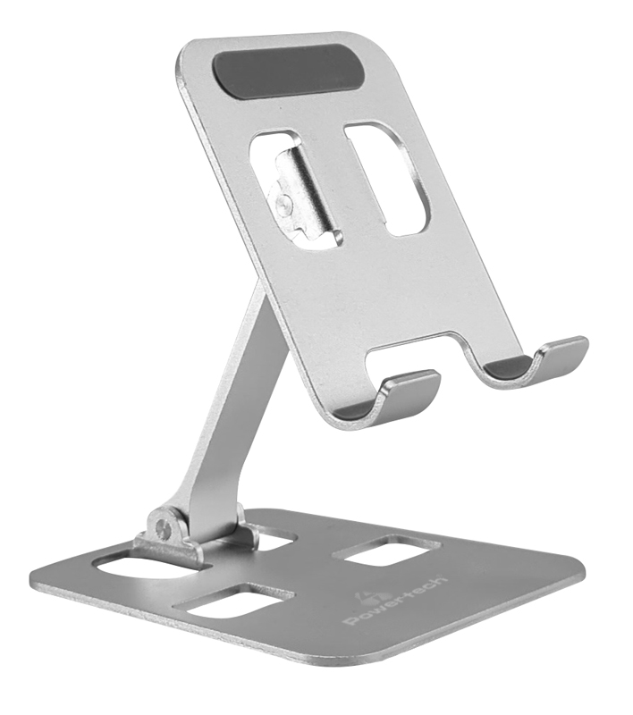 PT-1159.jpg POWERTECH μεταλλική βάση smartphone/tablet PT-1159, 10", foldable, ασημί