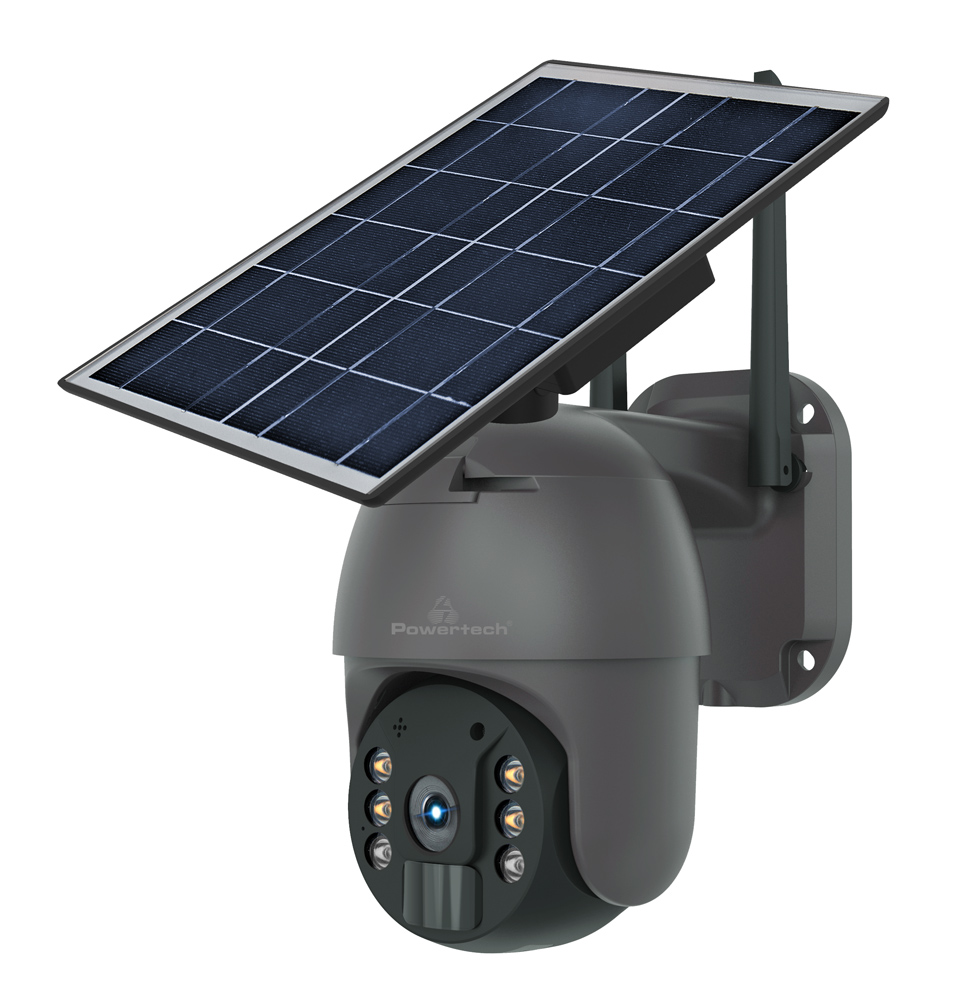 PT-1175.jpg POWERTECH smart ηλιακή κάμερα PT-1175, 3MP, WiFi, SD, PTZ, IP65
