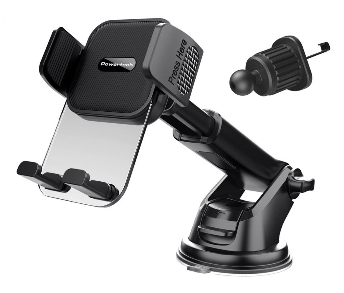 PT-1238.jpg POWERTECH βάση smartphone αυτοκινήτου PT-1238, ταμπλό & αεραγωγών, μαύρη