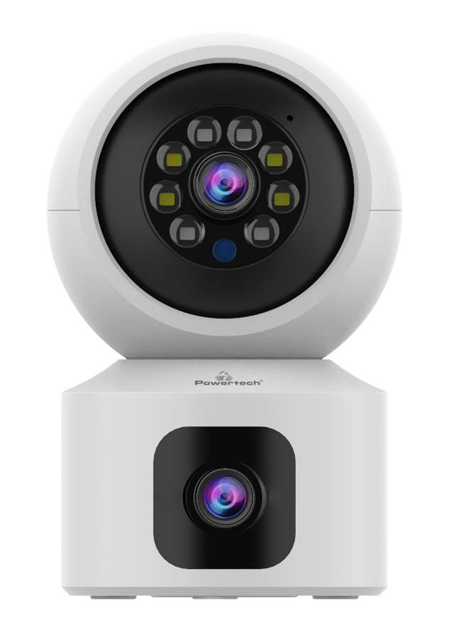 PT-1338.jpg POWERTECH smart κάμερα PT-1338, 2MP, dual lens, WiFi, PTZ, SD