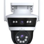 POWERTECH smart κάμερα PT-1340, 3MP, dual lens, WiFi, PTZ, SD, IP65