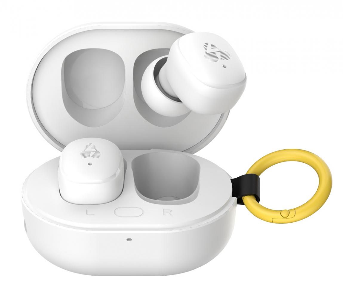 PT-1393.jpg POWERTECH earphones με θήκη φόρτισης PT-1393, True Wireless, 6mm, 25/230mAh, λευκά