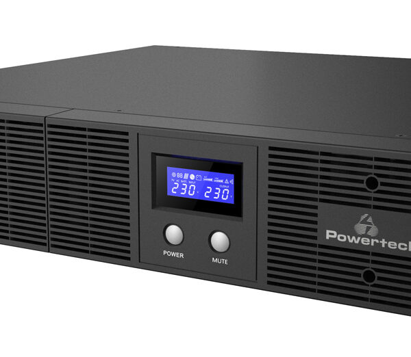POWERTECH UPS Line Interactive PT-1408 για rack 2U, με οθόνη, 2200VA/1540W, 4x AC output
