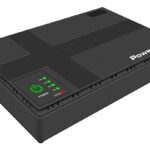 POWERTECH mini DC UPS PT-1434, 18W, 10400mAh, 3x DC, USB/LAN/POE, μαύρο