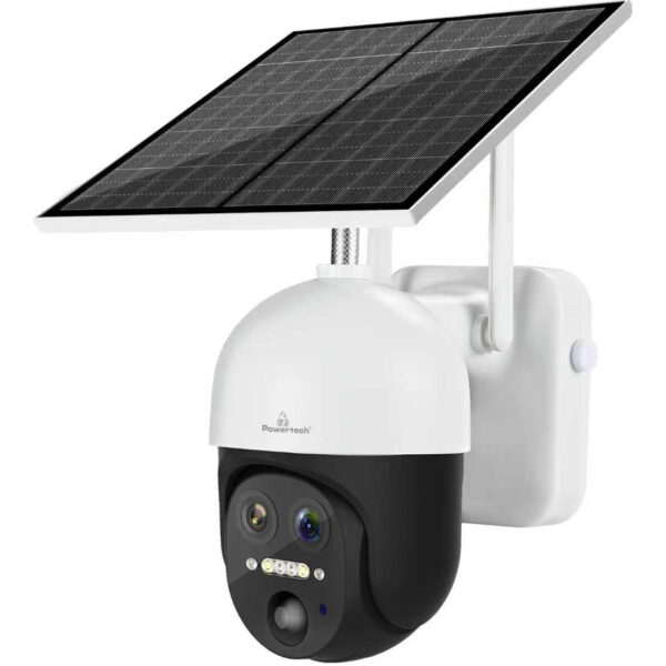 POWERTECH smart ηλιακή κάμερα PT-1497, dual lens, 3MP, 4G, PTZ, SD, IP65
