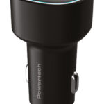 POWERTECH φορτιστής αυτοκινήτου PT-1539, USB & USB-C, 85W, μαύρος
