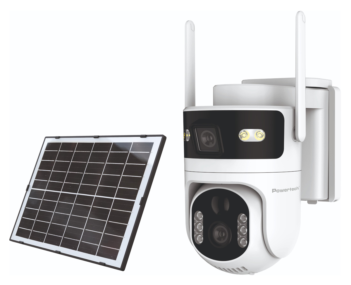 PT-1547.jpg POWERTECH smart ηλιακή κάμερα PT-1547, dual lens, 4MP, 4G, PTZ, SD, IP65