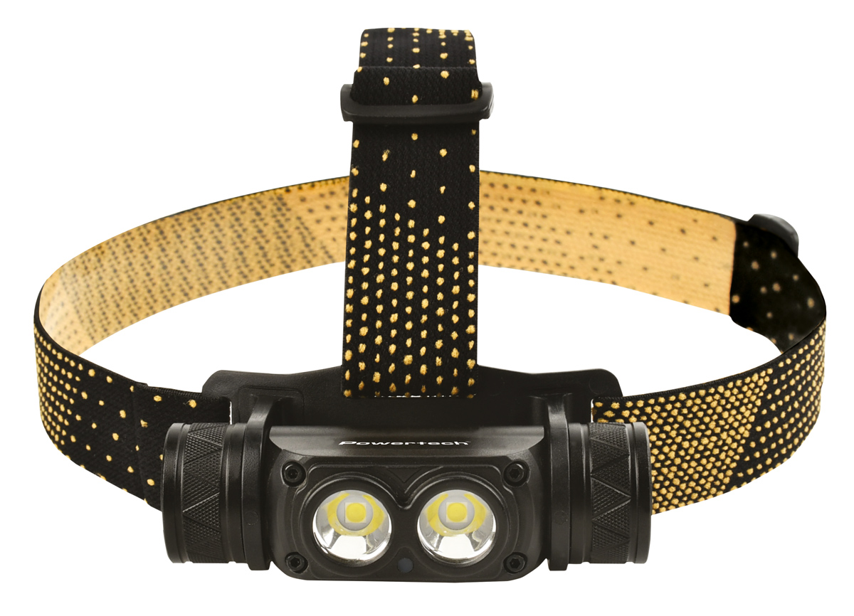 PT-1549.jpg POWERTECH LED φακός κεφαλής PT-1549, επαναφορτιζόμενος, 1000lm, IP44, μαύρος