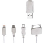 POWERTECH καλώδιο USB 4 in 1 PT-214, 1m, λευκό