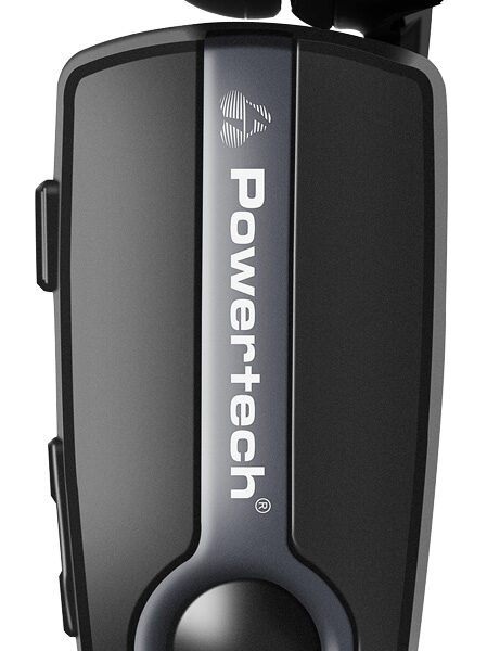 POWERTECH earphone Klipp 2 PT-998 multipoint, Bluetooth 5.1, USB-C, γκρι