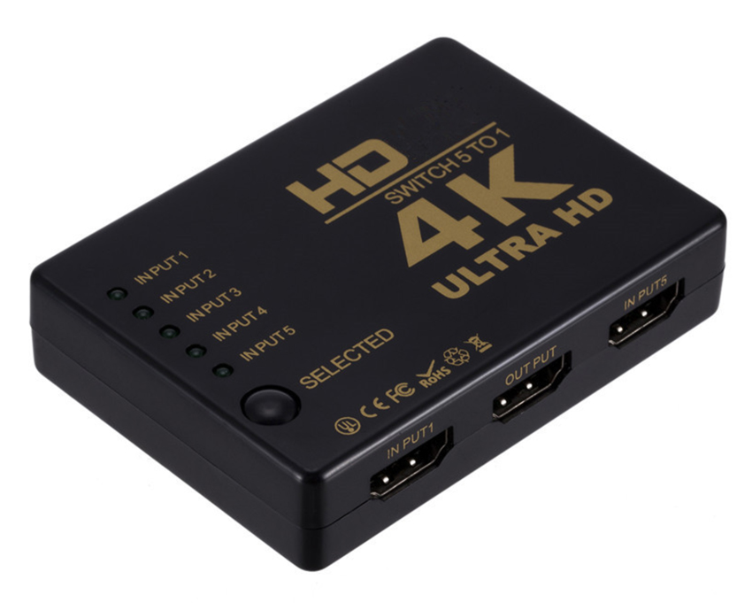 PTH-052.jpg POWERTECH HDMI amplifier switch PTH-052 με τηλεχειριστήριο, 5 σε 1, 4K