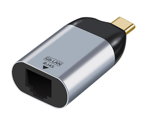 PTH-095.jpg POWERTECH αντάπτορας δικτύου PTH-095, USB-C, 1000Mbps Ethernet, γκρι