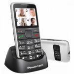 POWERTECH κινητό τηλέφωνο Sentry Eco V2, dual SIM, πλήκτρο SOS, λευκό
