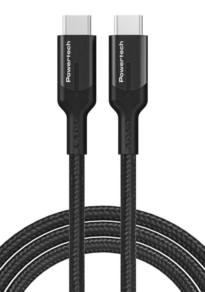 PTR-0136.jpg POWERTECH καλώδιο USB-C PTR-0136, PD 100W, 20Gbps, copper, 1m, μαύρο