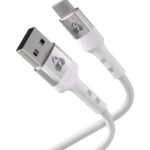 POWERTECH καλώδιο USB-C σε USB PTR-0162, σιλικόνης, 60W, 480Mbps, 1m, λευκό