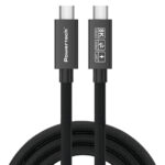 POWERTECH καλώδιο USB-C PTR-0165, USB4, 240W, 40Gbps, 8K/60Hz, 1m, μαύρο