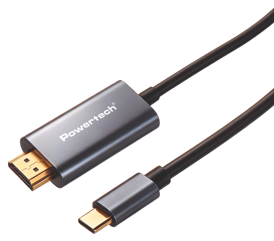 PTR-0209.jpg POWERTECH καλώδιο USB-C σε HDMI PTR-0209, 4K/30Hz, 10 Gbps, 1m, μαύρο