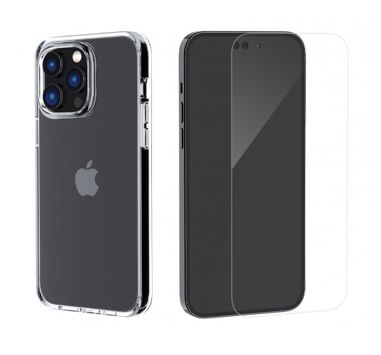 RRGT04S14MC.jpg ROCKROSE θήκη & tempered glass 2.5D Premium για iPhone 14 Plus, διάφανο