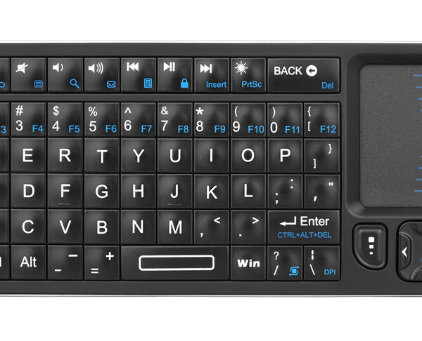 RIITEK ασύρματο mini πληκτρολόγιο K06, backlit, Bluetooth/2.4GHz, μαύρο